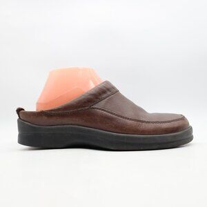 Footprints by Birkenstock Brown Leather Women's EU Size 40 Ashby Slip On Mules